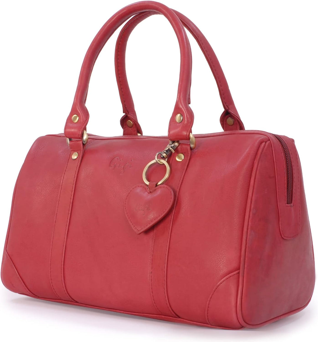 Gigi - Leder - Damenhandtasche/Lederhandtasche - OTHELLO 5067" Rot, Rot
