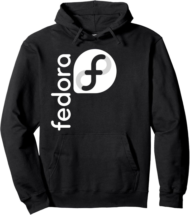 Linux Fedora T-Shirt, Weiss, Tagline &amp; Logo Open Source Os Tee Pullover Hoodie