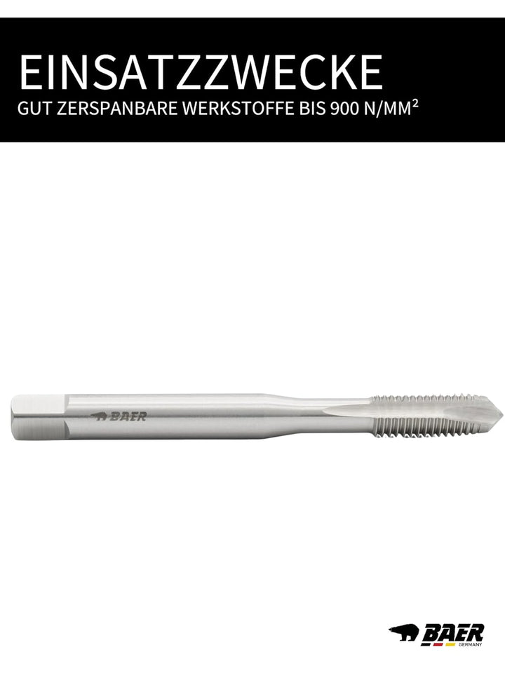 BAER Gewindeschneider Set M3 - M12 HSSE Linksgewinde- Bohrer Set Maschinengewindebohrer Durchgangslo