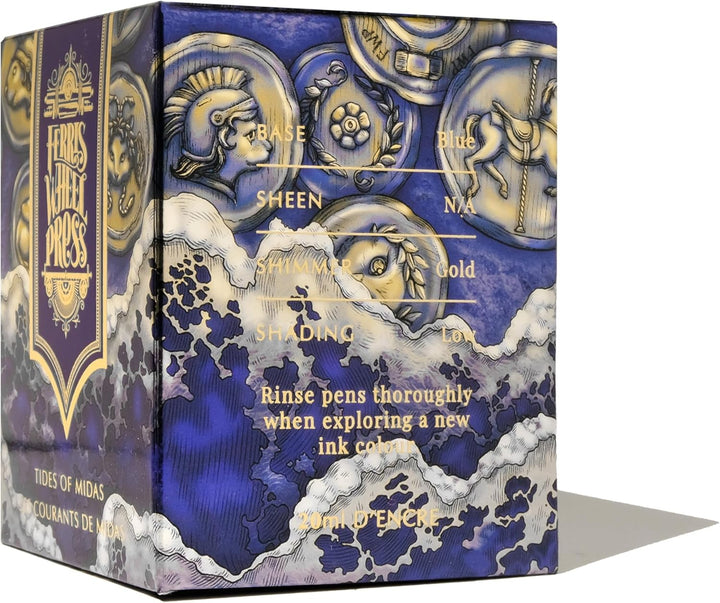Ferris Wheel Press Fountain Pen Ink, FerriTales Collection, Lapis blue with gold shimmer, 20ml Lapis