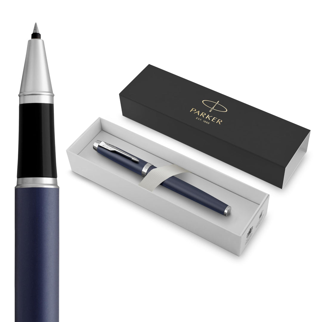 Parker IM Tintenroller | Matte Blue | feine Spitze | Schwarz | Geschenkbox Tintenroller Matte blue C