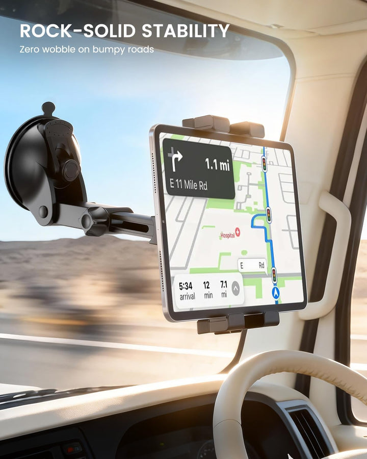 OHLPRO Tablet Halterung Auto für Armaturenbrett & Windschutzscheibe, Universelle Saugnapf iPad Halte