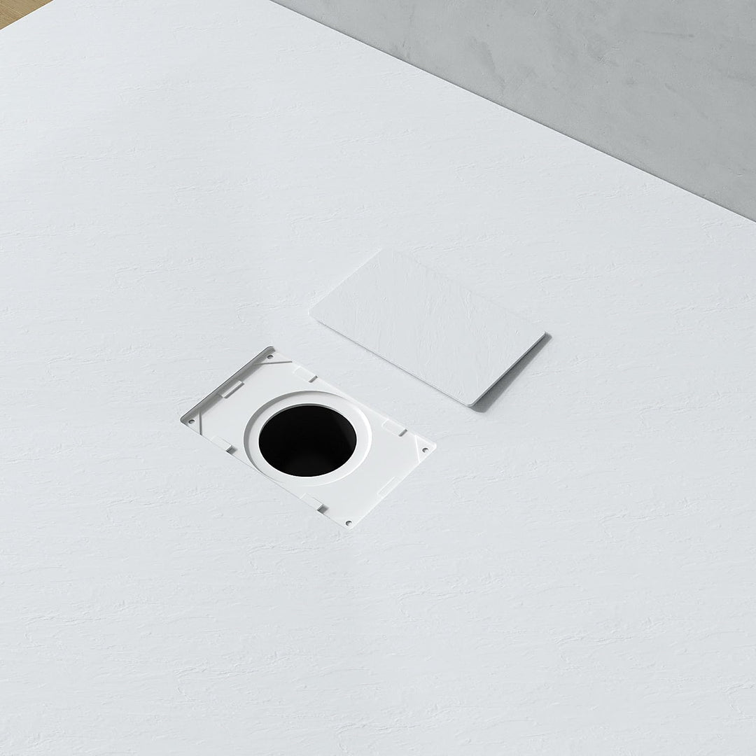 AQUABATOS SMC Duschwanne 140x100 cm Weiss Eckig Quadratisch Duschtasse Duschbecken Brausewanne Braus