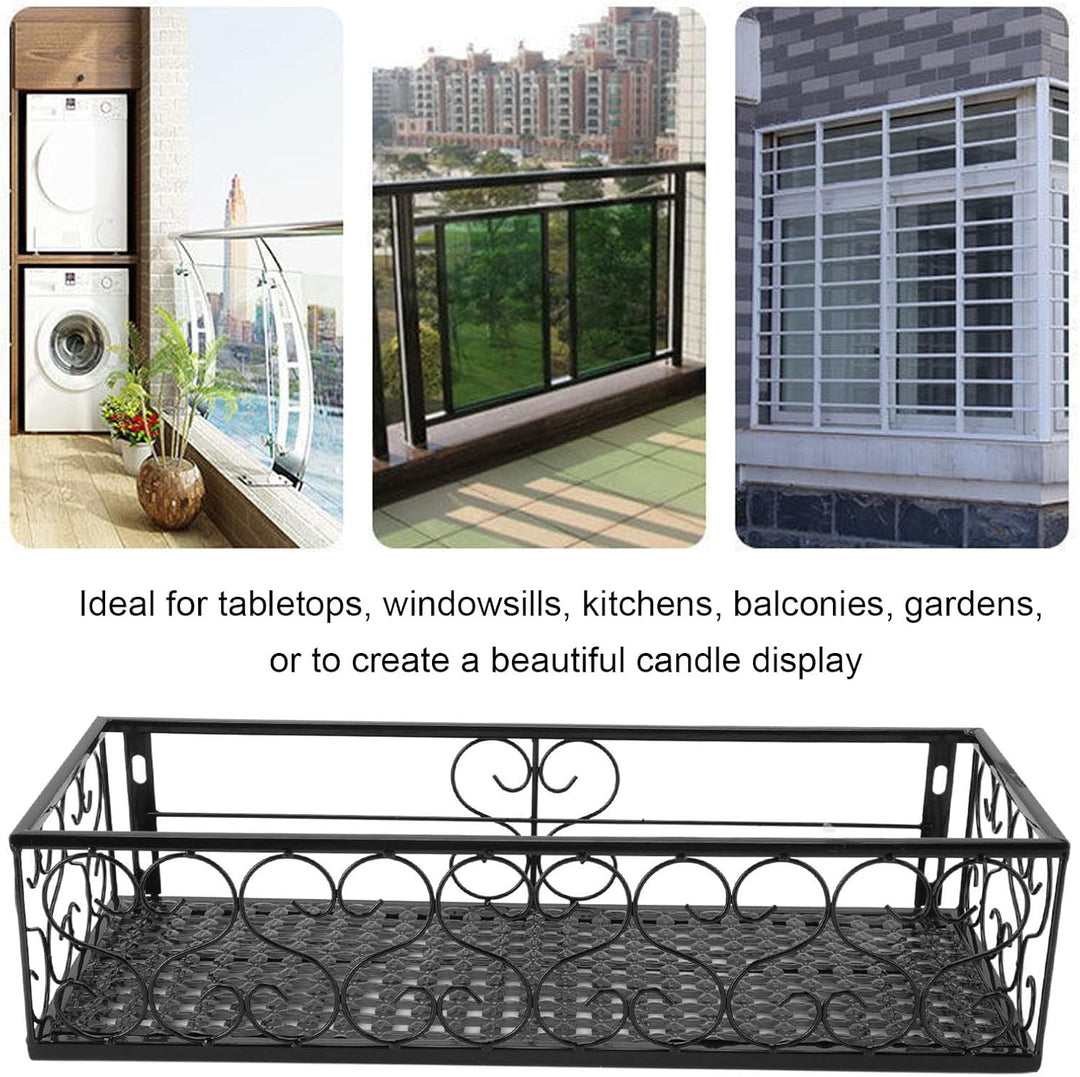 Balkon-Blumenregal, Hängender Blumentopf-Aufhänger, Hängender Schmiedeeiserner Zaun, Innen-Fensterba
