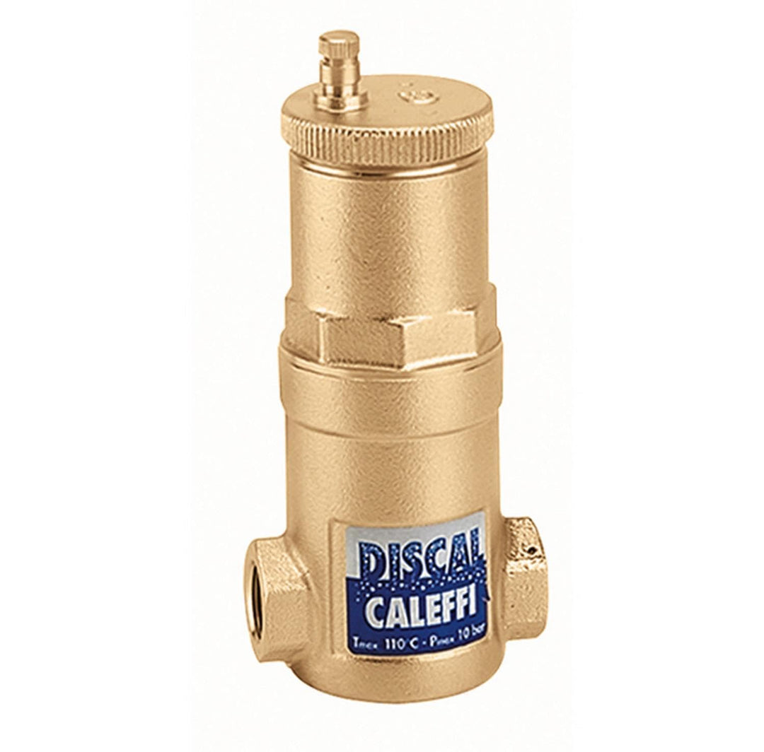 Caleffi Luftabscheider DISCAL Messing, mit Entleerungsstutzen 1" IG 551006