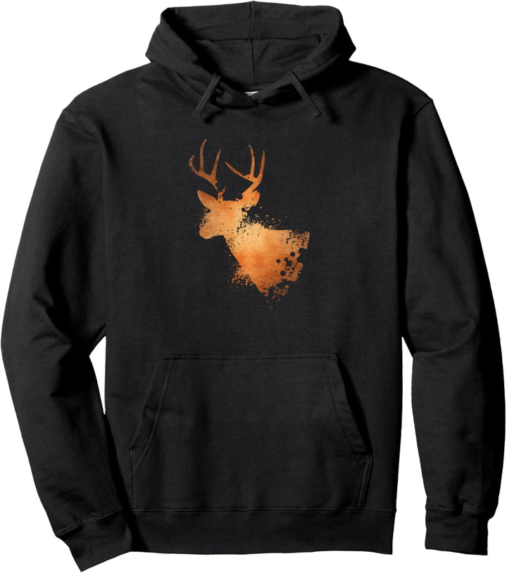 Tiermotiv Silhouette | Jäger Jägerin | Hirsch Rothirsch Pullover Hoodie