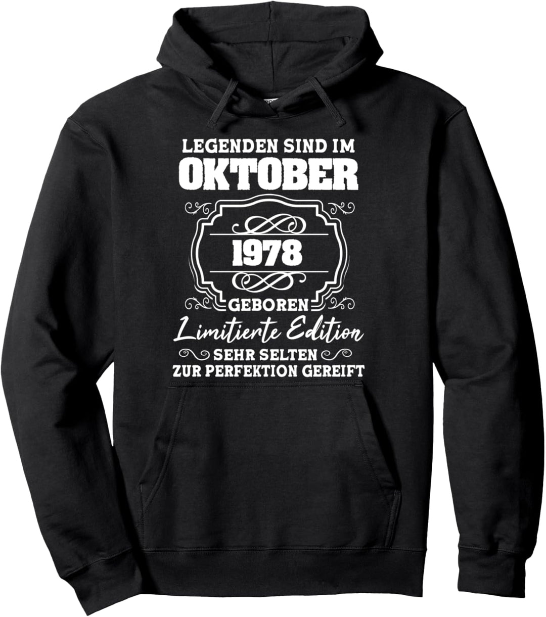 Legenden sind im Oktober 1978 43.Geburtstag Mann Pullover Hoodie
