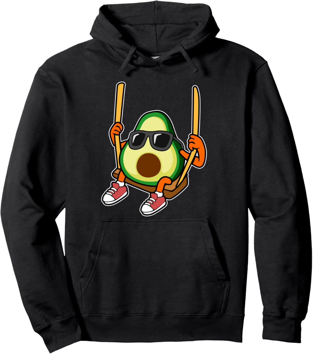 Eine coole Avocado-Schaukel mit Sonnenbrille Pullover Hoodie