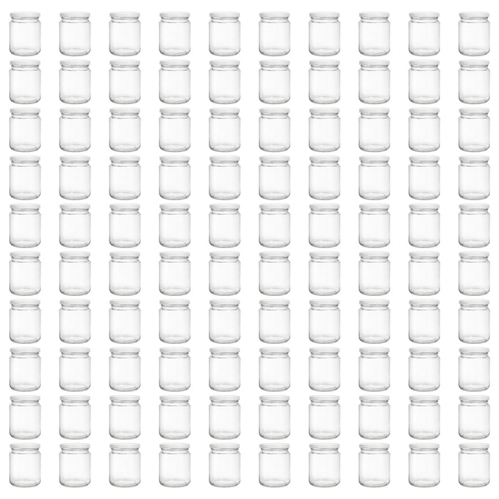 Vitrea 200x Marmeladengläser 275 ml - mit Deckel Weiss TO 66 - Einmachgläser zum befüllen mit Schrau