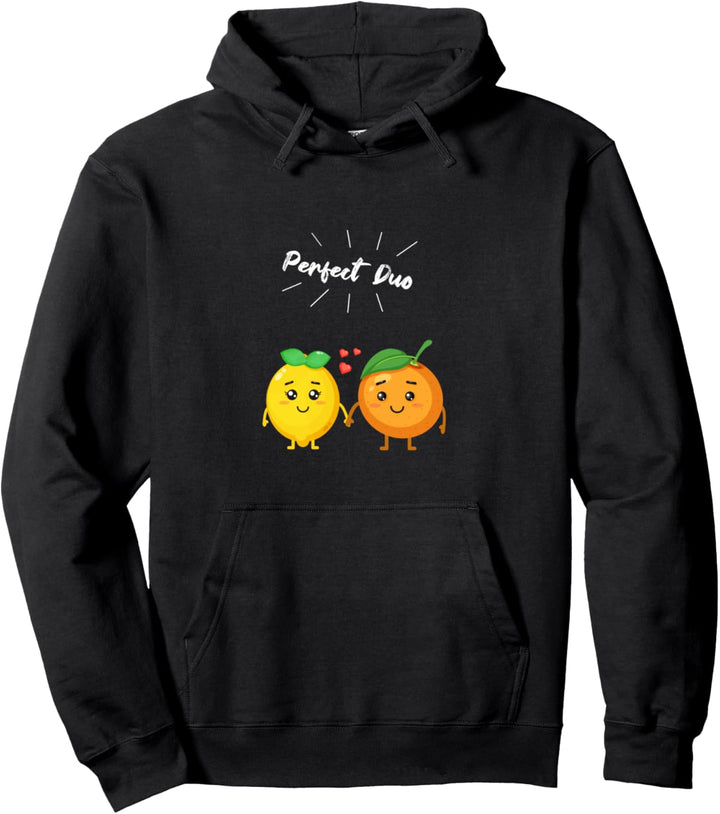 Orange &amp; Zitrone Paar Geschenk für Veganer und Vegetarier Pullover Hoodie