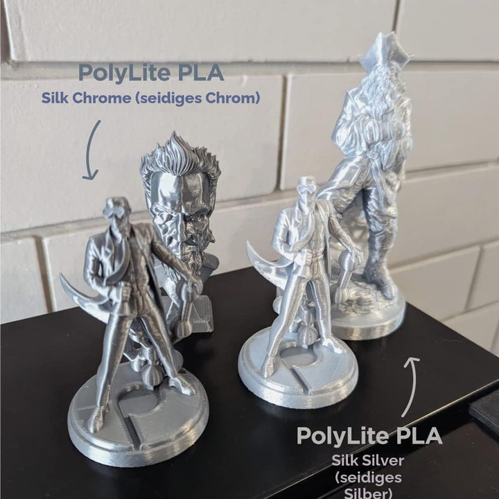 Polymaker PolyLite PLA - 1.75mm - 1kg - Silk Chrome