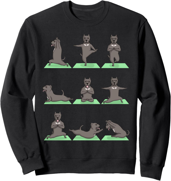 Cane Corso Dog Yoga Pose Zen Workout Exercise Yogi Funny Sweatshirt