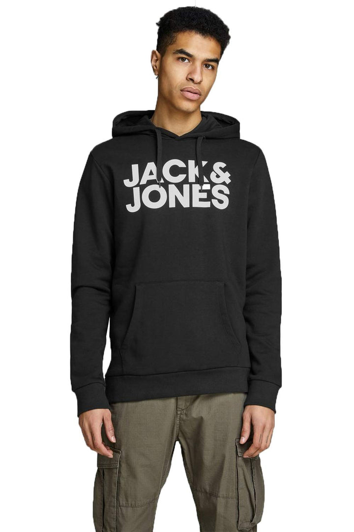 JACK &amp; JONES Male Kapuzenpullover Logo Kapuzenpullover XXL - Black, XXL - Black