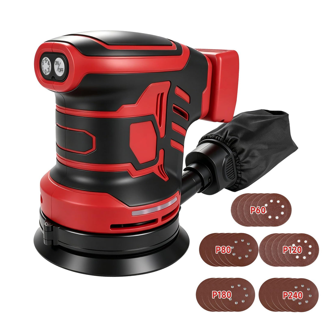 Bürstenloser Exzenterschleifer Kompatibel mit Milwaukee M18, 125 mm bürstenloser elektrischer Exzent