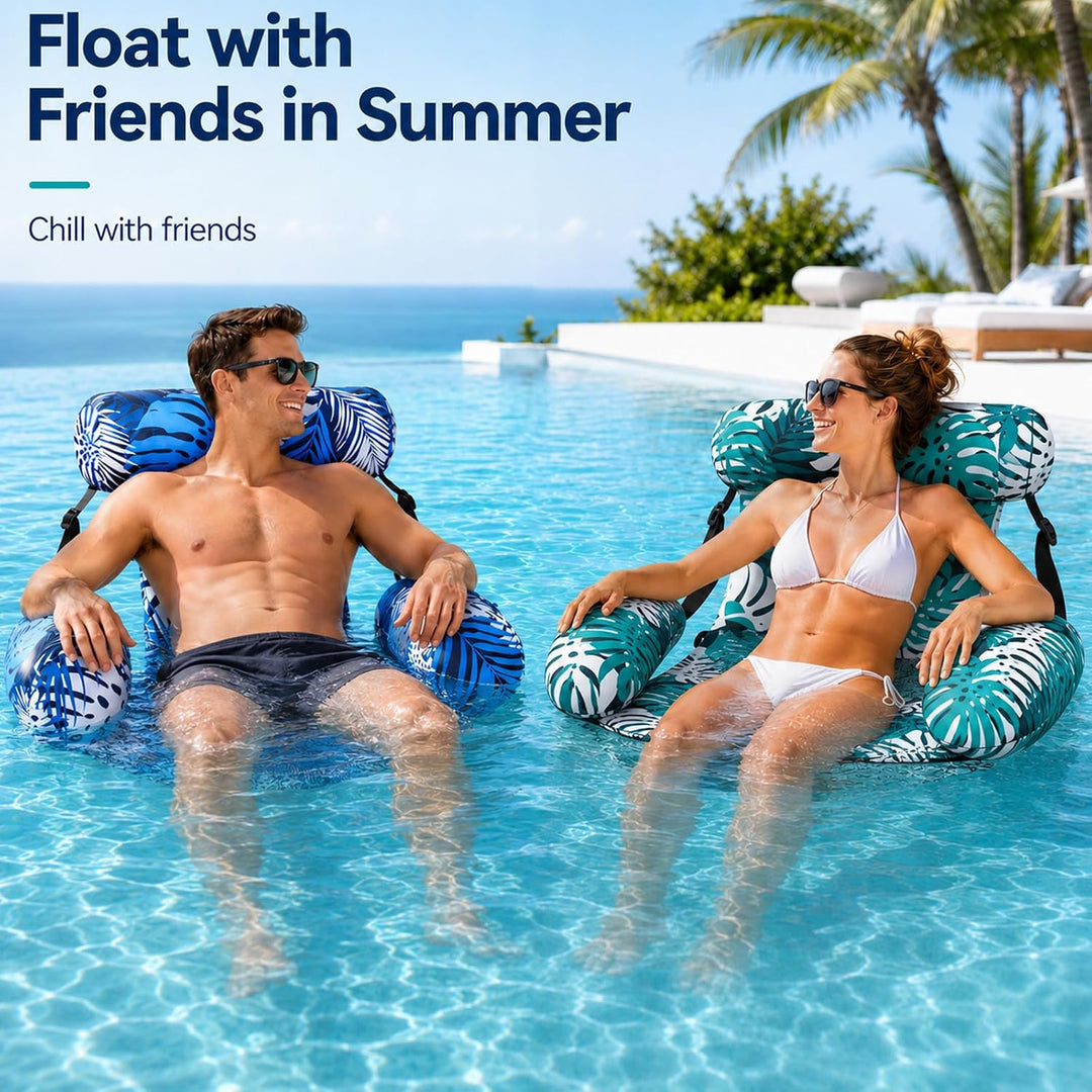 Schwimmsessel,Pool Sessel,Aufblasbarer Sessel für Pool,Aufblasbare Wasser Pool Luftmatratze für Erwa