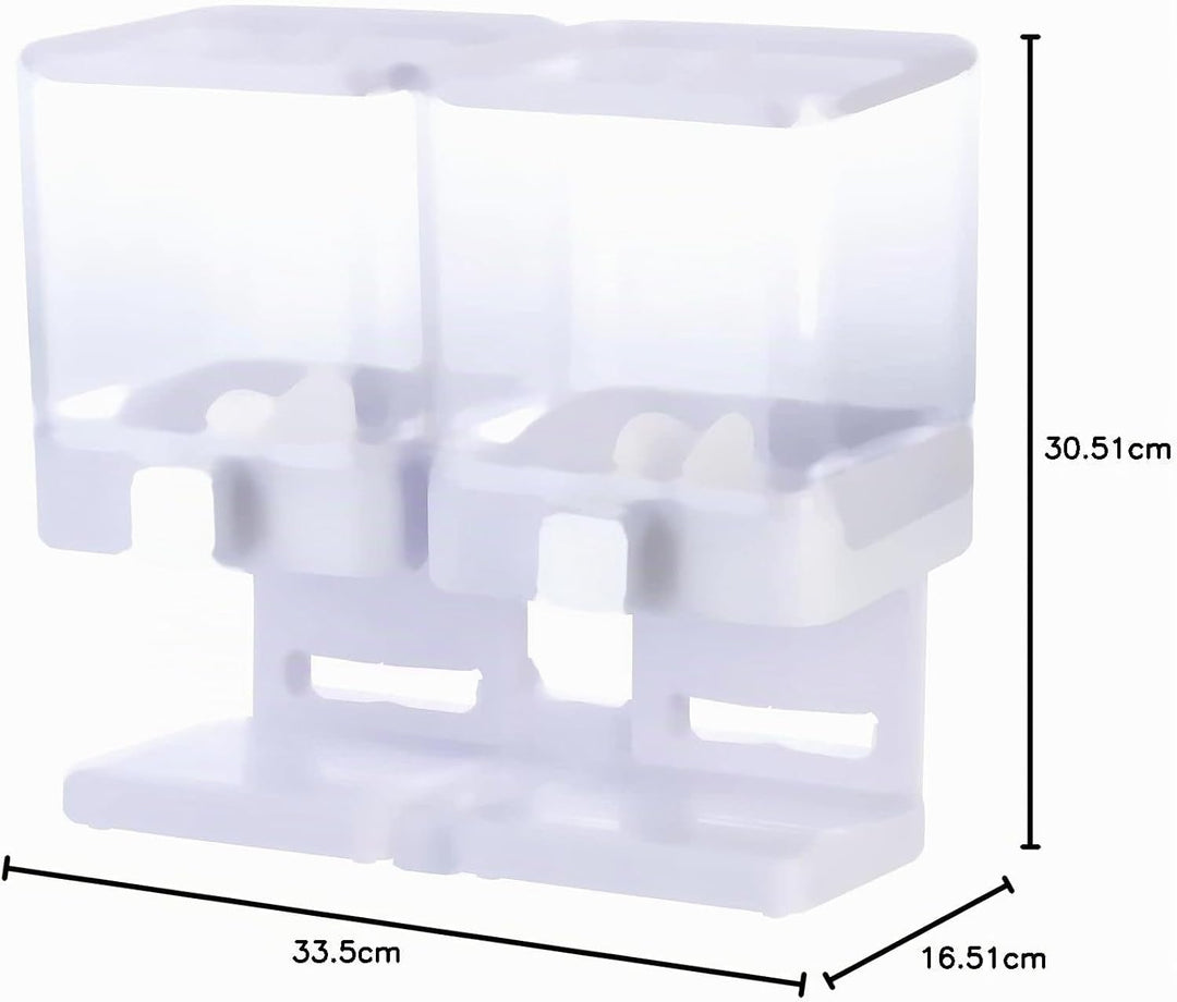 Rosenstein &amp; Söhne Müsli Aufbewahrung: Doppel-Spender für Cerealien &amp; Snacks, 33,5 x 30,5 x 16,5 cm,