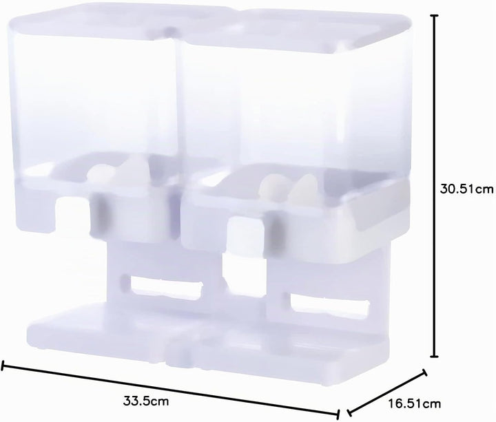 Rosenstein &amp; Söhne Müsli Aufbewahrung: Doppel-Spender für Cerealien &amp; Snacks, 33,5 x 30,5 x 16,5 cm,