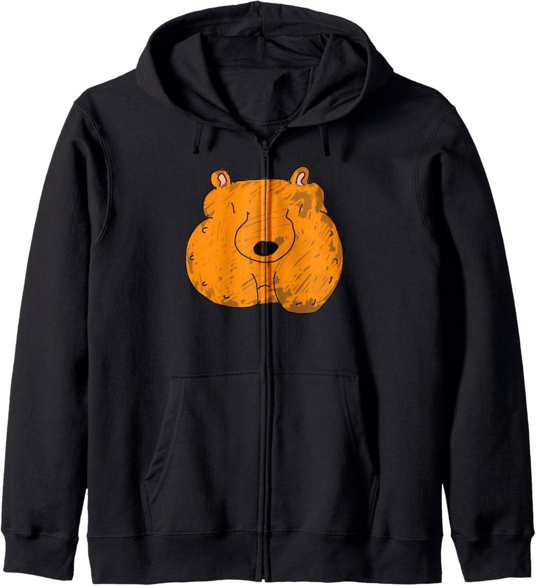 Lustige Karikatur Gerbil-Hamster-Kopf Kapuzenjacke