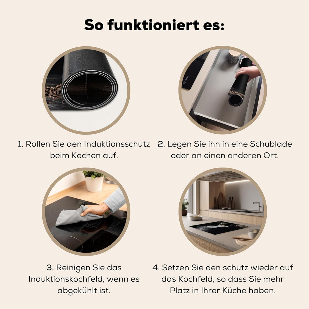 KitchenYeah© Herdabdeckplatte Einteilig Ceranfeld Abdeckplatte Küche Deko Ceranfeldabdeckung Herdabd