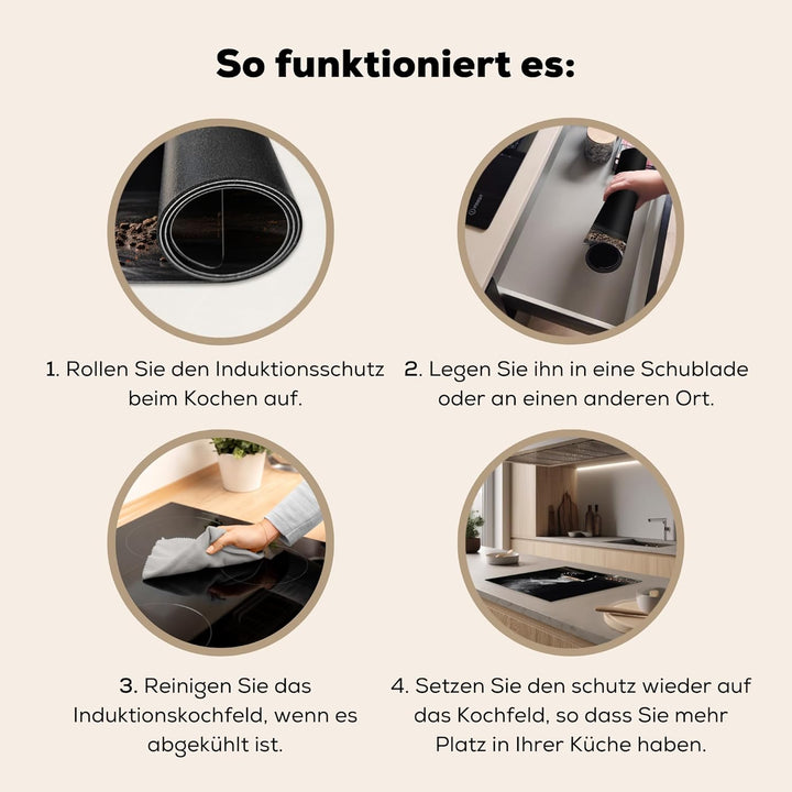 KitchenYeah© Herdabdeckplatte Einteilig Ceranfeld Abdeckplatte Küche Deko Ceranfeldabdeckung Herdabd