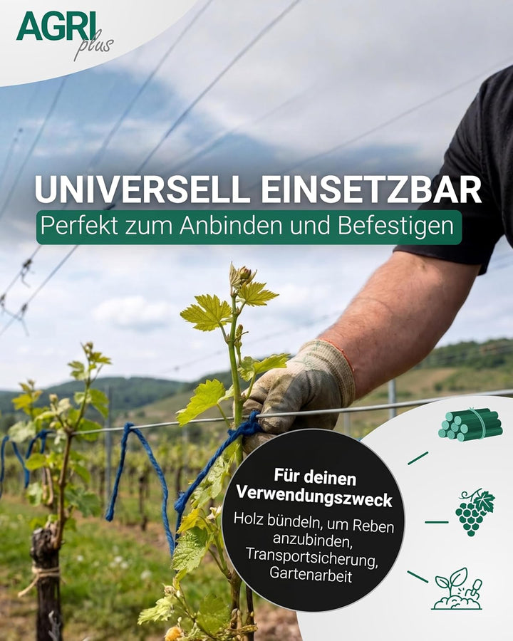 AGRIplus Pressengarn I 2 Stück à 10 kg I 500 m/kg I Hochwertiges PP-Garn I Robust, witterungsbeständ
