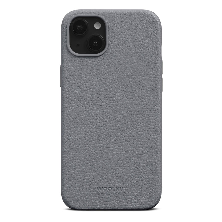 Woolnut Leder Hülle Case für iPhone 15 Plus - Grau iPhone 15 Plus Grau, iPhone 15 Plus Grau