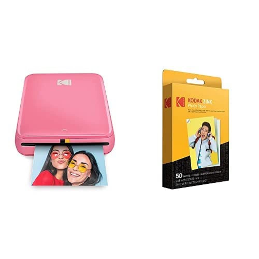 KODAK Step Instant Fotodrucker mit Bluetooth/NFC, Zink-Technologie App für iOS und Android (Rosa) dr