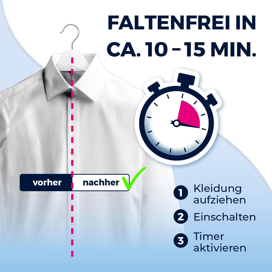 CLEANmaxx automatischer Hemdenbügler mit Dampffunktion | Innovativer Bügler für Hemden & Blusen, Büg