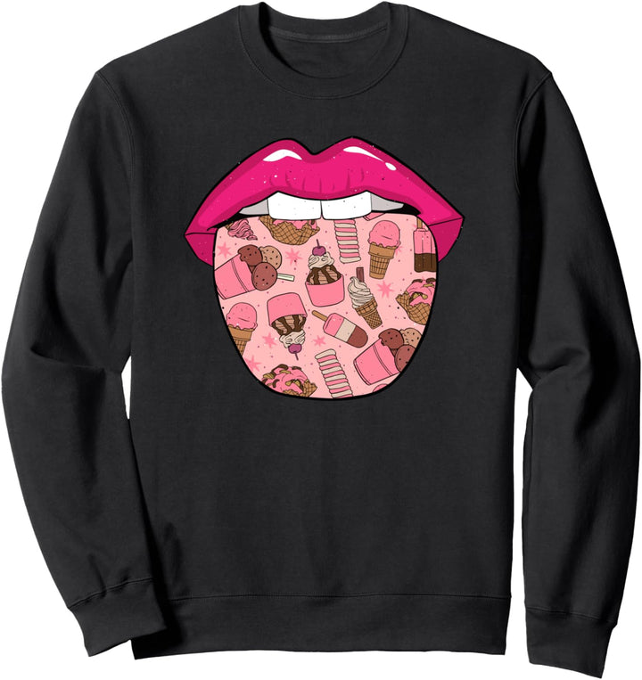 Eiscreme Zunge Softeis Eiskugel Eisbecher - Eis Eiscreme Sweatshirt