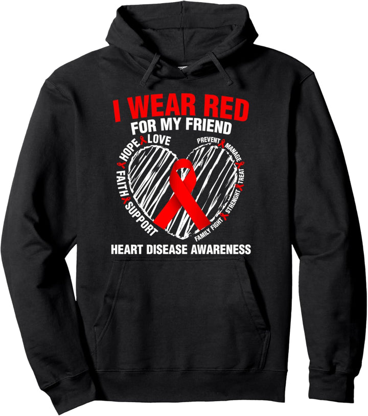 Herzkrankheitsbewusstsein tragen rot Pullover Hoodie