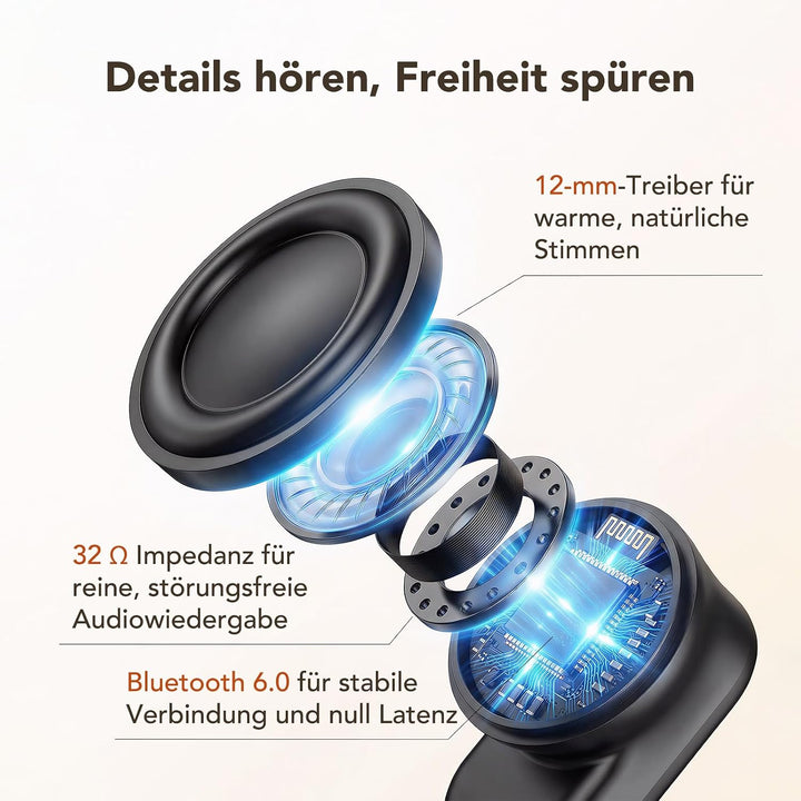 N03 KI Übersetzer Kopfhörer, 134 Sprachen Übersetzungskopfhörer mit 9 Modi - HiFi-Klang Bluetooth 6.