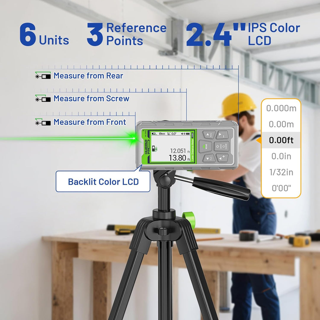 Huepar Pro Outdoor Laser Entfernungsmesser 150 m mit Kamera & Bluetooth, P2P-Technologie Lasermessge