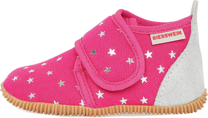 Giesswein Kinderhausschuhe Salsach - Slim Fit Pantoffeln mit Funkelsternenmuster, Hausschuhe mit Kle