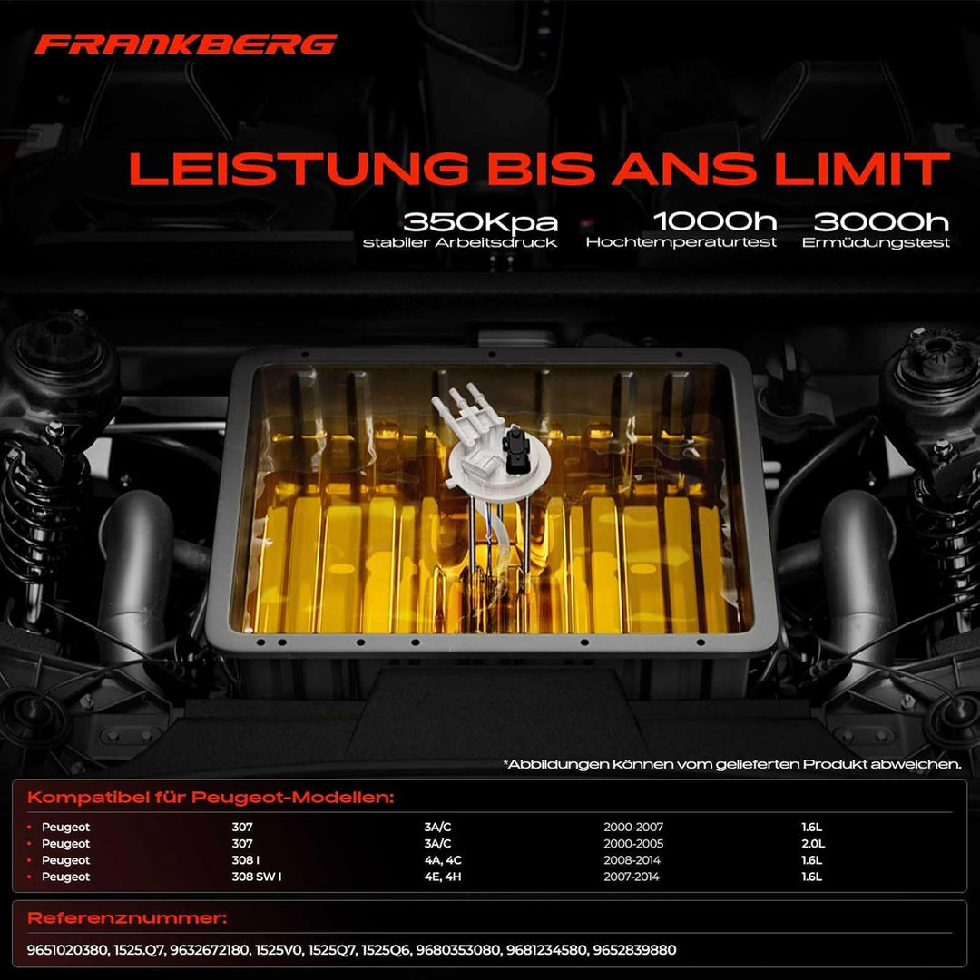 Kraftstoffpumpe Benzinpumpe für 307 3A/C 308 I 4A 4C 308 SW 4E 4H 2000-2014 9632672180