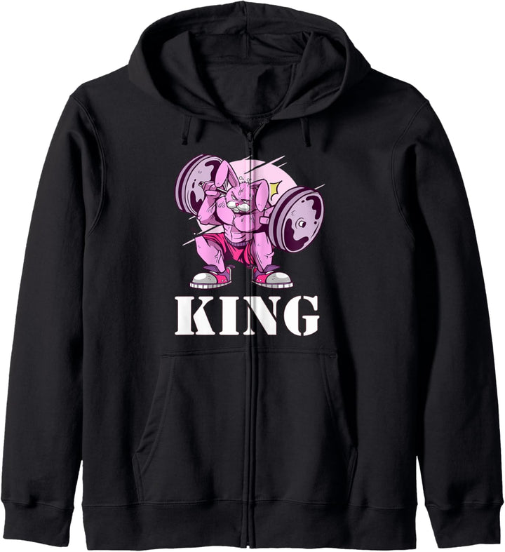 Gym Partner Bunny King Gewichtheben Ziele Fitness Paar Kapuzenjacke