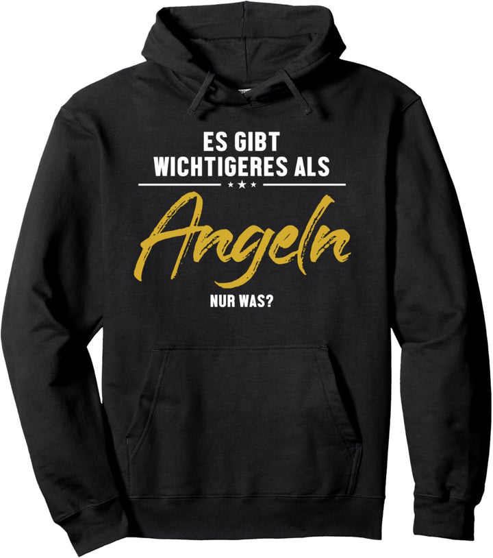 Wichtigeres als Angeln Spinnfischer Hochseeangler Angler Pullover Hoodie