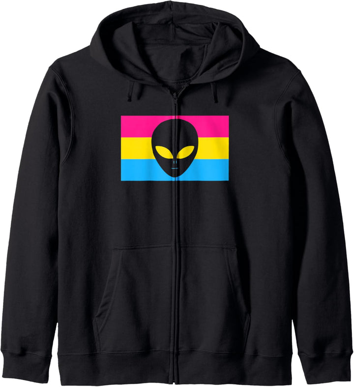 Weird Alien Head Trendy Pansexual Pride Flag Stuff Aesthetic Kapuzenjacke