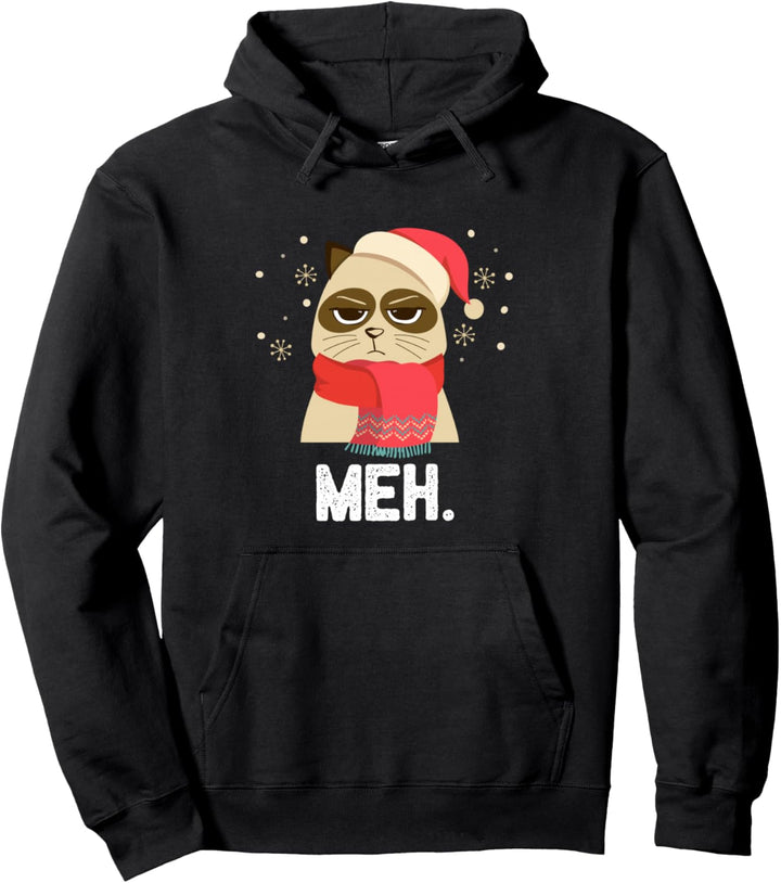 Weihnachtskatze "Meh Not Today", lustige Katze Pullover Hoodie