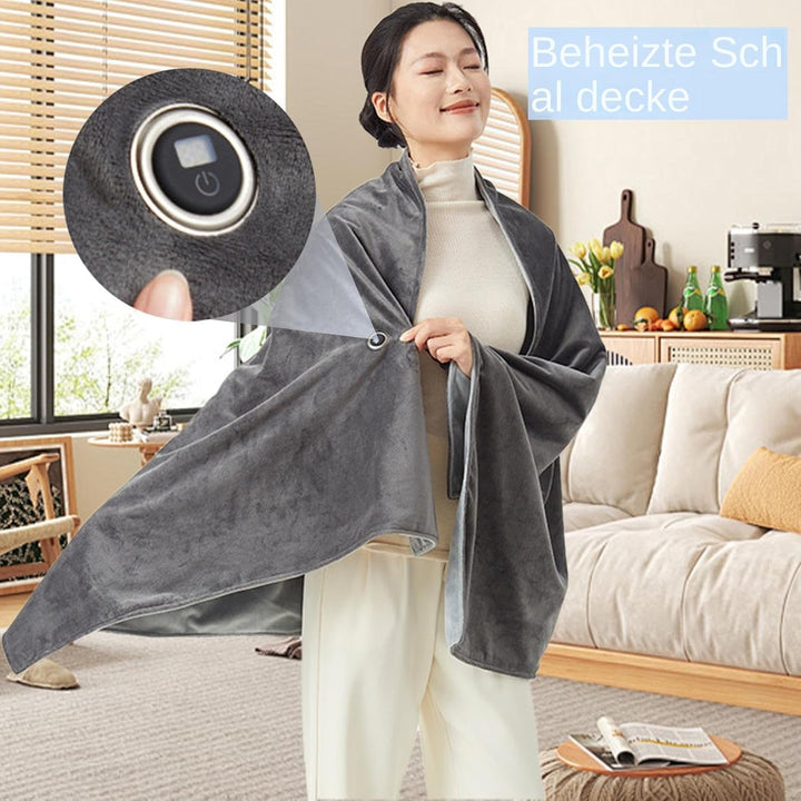 Beheizbare Wurfdecke,USB-aufladbarer tragbarer Umhang für den Winter | 3-Stufen Heizponcho für Damen