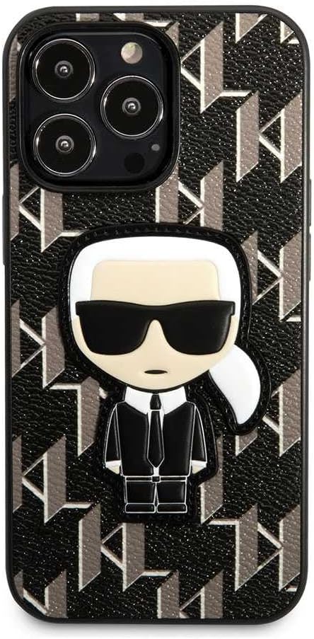Karl Lagerfeld KLHCP13LPMNIKBK Hülle für iPhone 13 Pro / 13 6,1" hardcase Schwarz Monogram Ikonik Pa