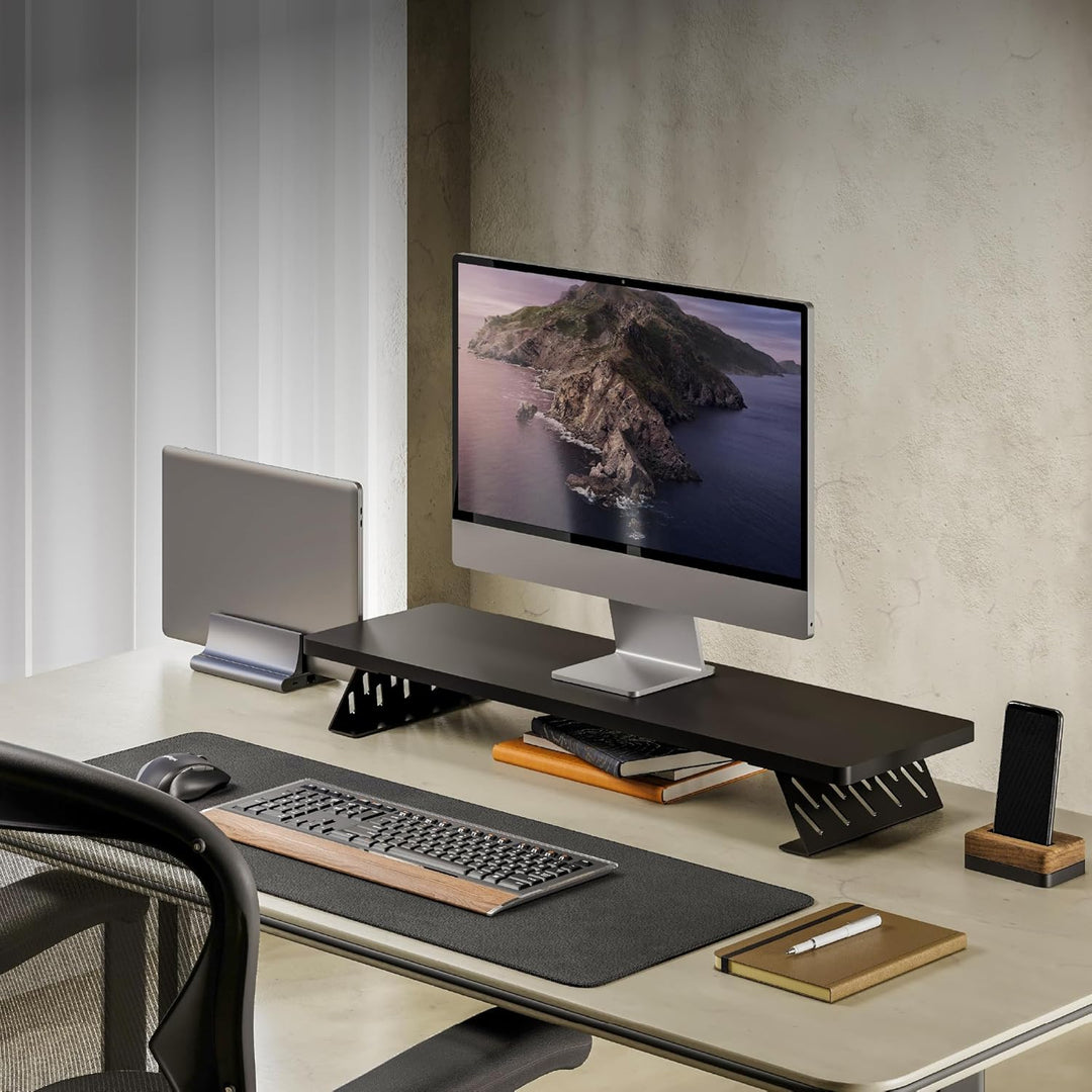 Fenge Dual Monitorständer mit Modernen Metallfüssen Multifunktionaler Bildschirmständer für Computer