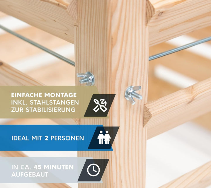 Westmann Holz Komposter Konni S | Lärchenholz FSC-Zertifiziert | Robustes &amp; wartungsarmes Holz | Nat