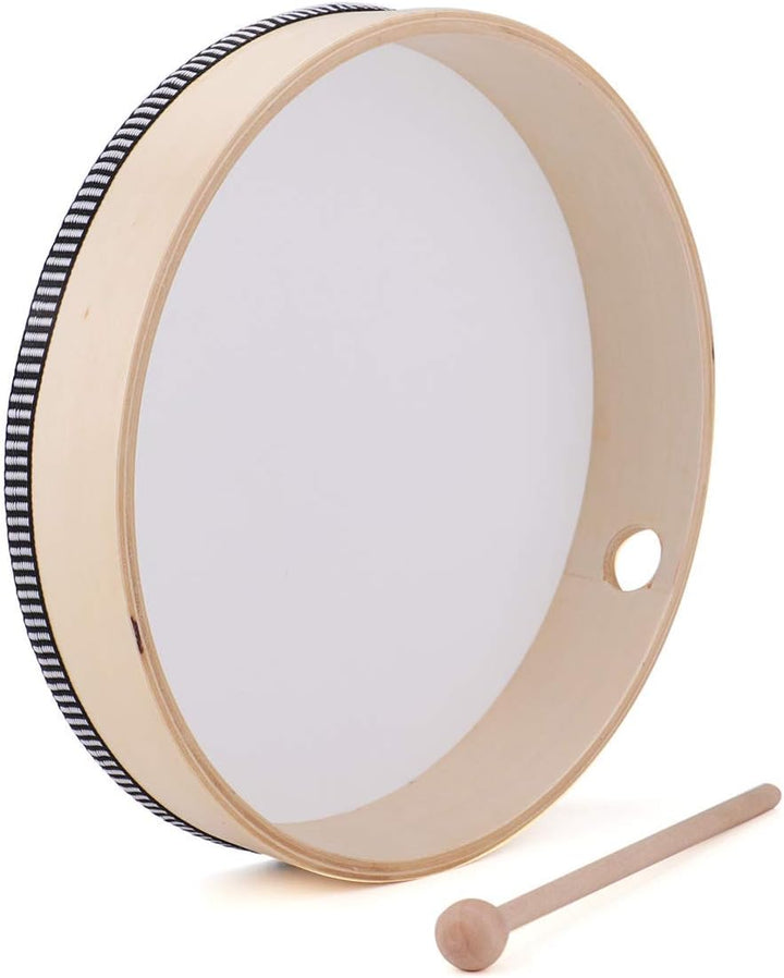 Lawei 2 Stück Handtrommel mit Schlägel 25,5 cm &amp; 20 cm Percussion Trommel für Kinder Rahmen Trommel
