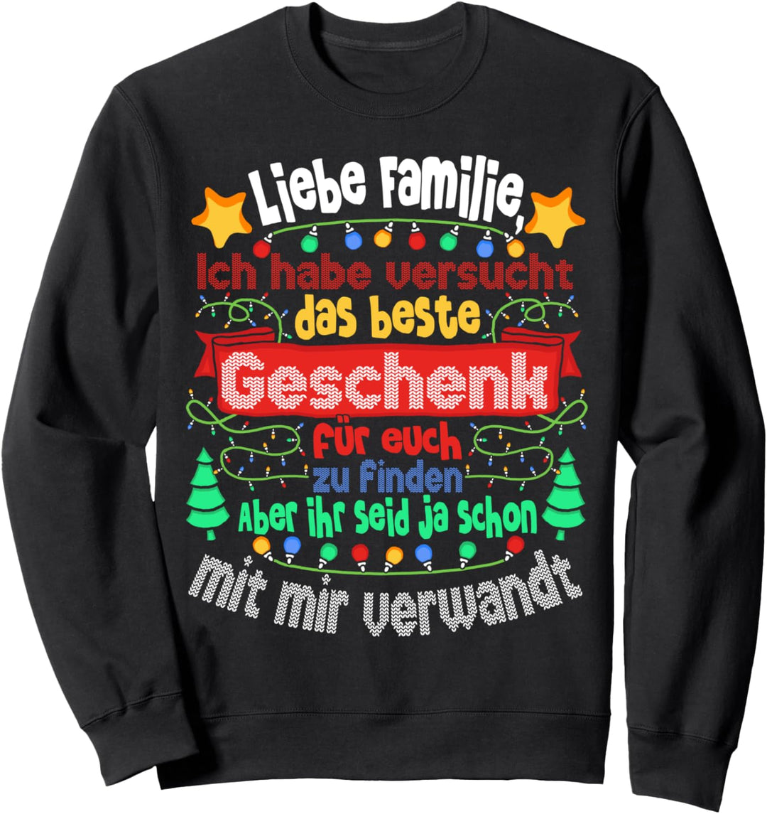 Weihnachts Weihnachten Familie Lustig Damen Herren Sweatshirt
