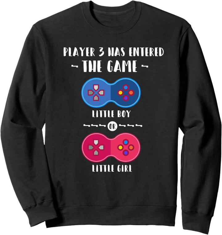 Gender Reveal Gamer - Spieler 3 eingegebenes Geschenk Sweatshirt