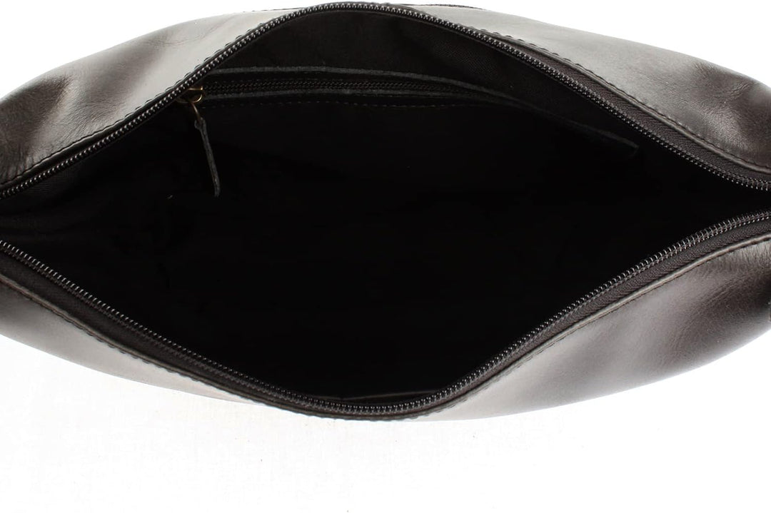 LECONI Schultertasche Damentasche Umhängetasche natur weiche Ledertasche Handtasche Damen Leder 33x2