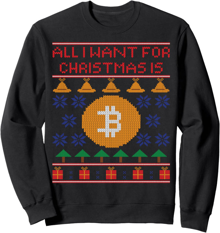 Lustiges Hässliches Weihnachts-Bitcoin Sweatshirt