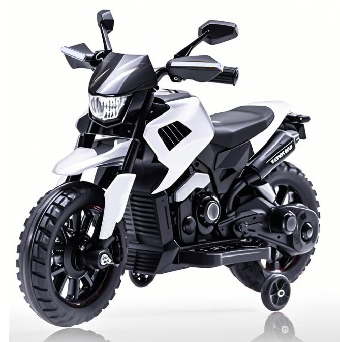 6V Elektro Motorrad Kinder, Kindermotorrad Mit 3 Geschwindigkeiten, Stützrädern, Max 6 Km/h, Bis Zu