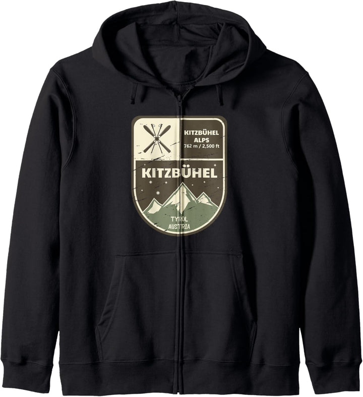 Kitzbuhel Tirol Österreich Vintage Kapuzenjacke