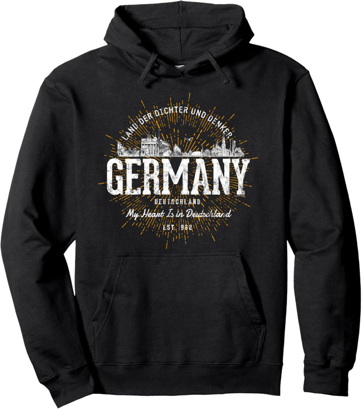 Germany Vintage Retro Deutschland Pullover Hoodie